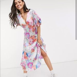 NWT ASOS midi satin dress
